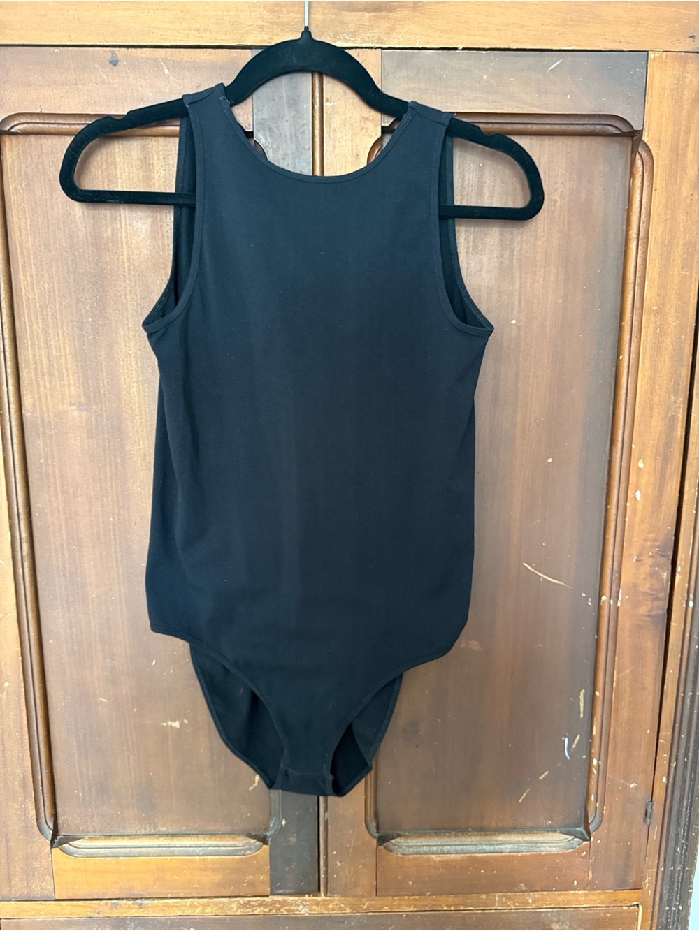 Black Sleeveless Bodysuit Tank Top for Women